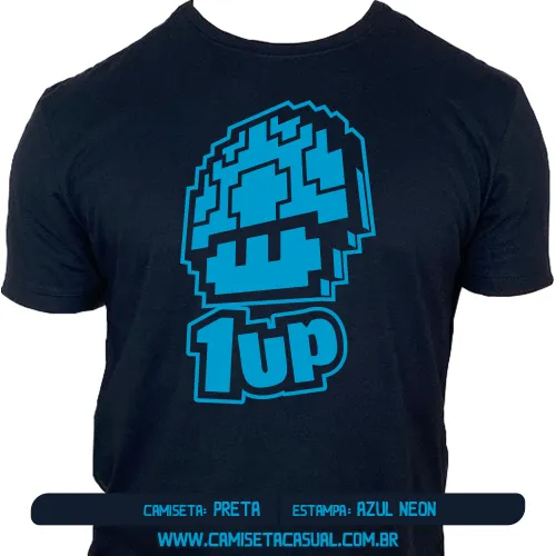Camiseta 1up Mario Bross