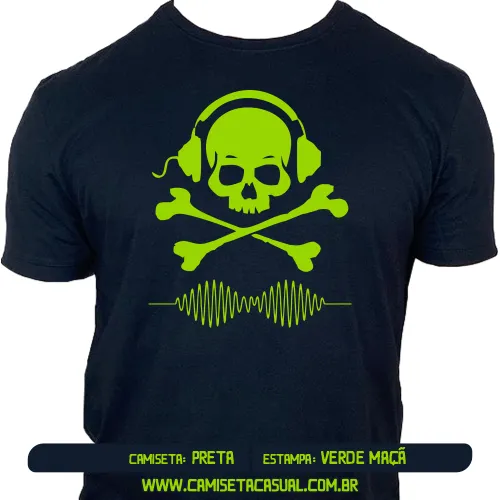 Camiseta Caveira Música