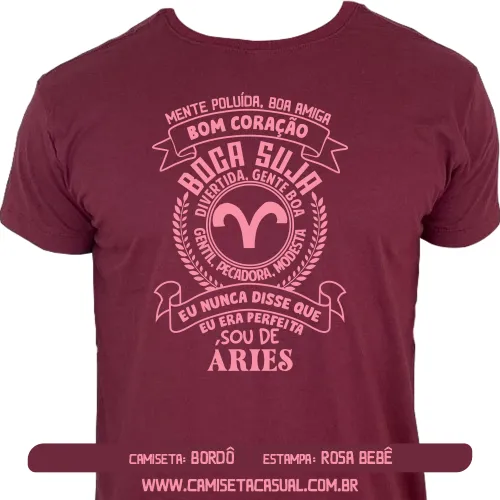 Camiseta Feminina Signo Áries