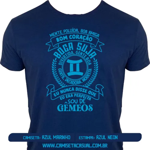 Camiseta Feminina Signo Gêmeos