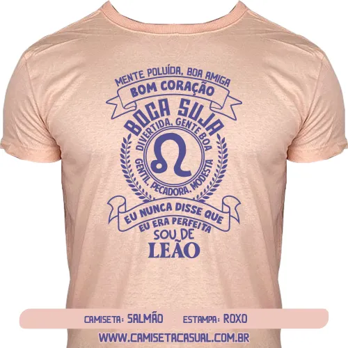 Camiseta Feminina Signo Leão