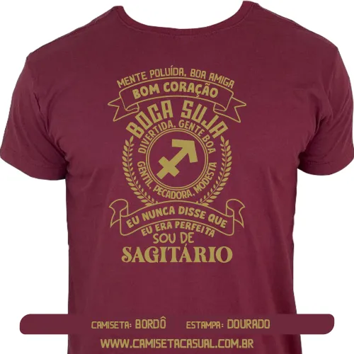 Camiseta Feminina Signo Sagitário