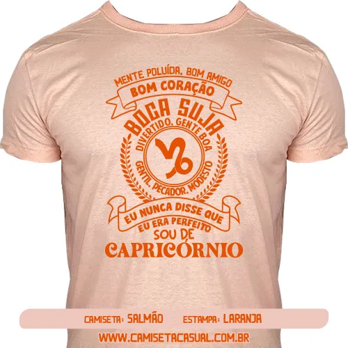 Camiseta Masculina Signo Capricórnio