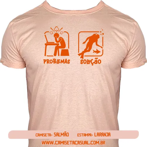 Camiseta Problemas Solução - Mergulhar