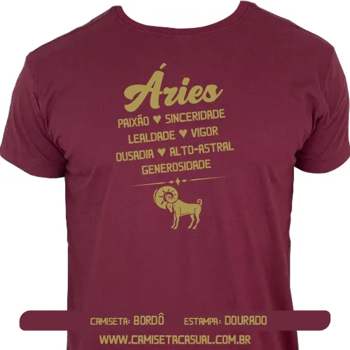 Camiseta Signo Áries