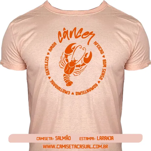 Camiseta Signo Câncer