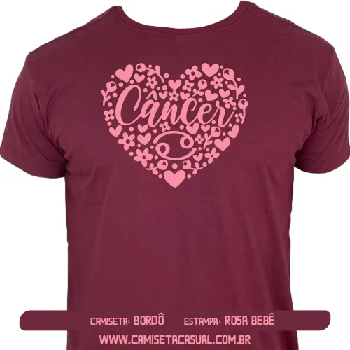 Camiseta Signo Câncer