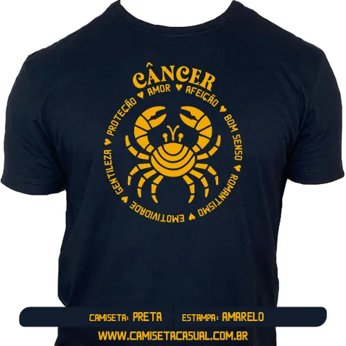 Camiseta Signo Câncer