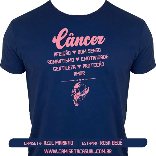 Camiseta Signo Câncer