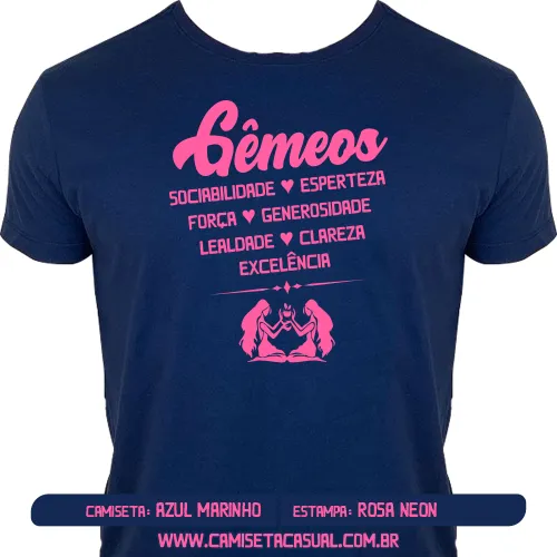 Camiseta Signo Gêmeos