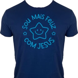 Camiseta Sou Mais Feliz com Jesus