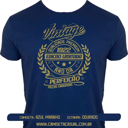 Camiseta Vintage 1922 - Ano da Perfeição