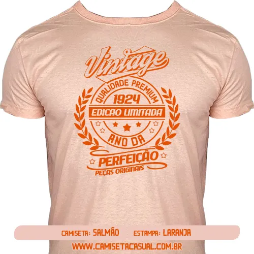 Camiseta Vintage 1924 - Ano da Perfeição