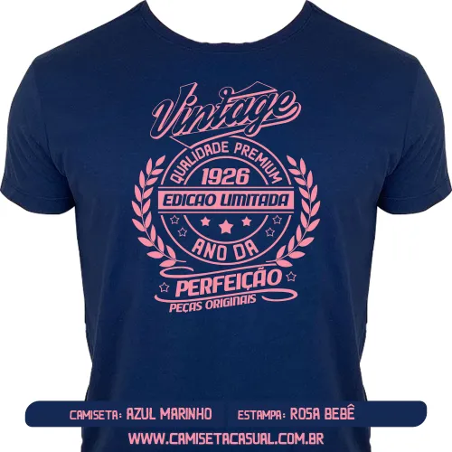 Camiseta Vintage 1926 - Ano da Perfeição