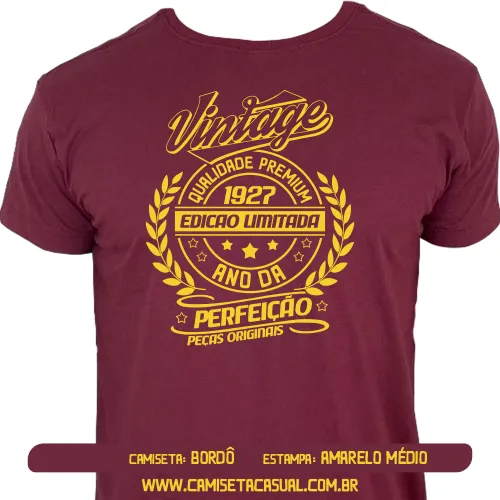 Camiseta Vintage 1927 - Ano da Perfeição