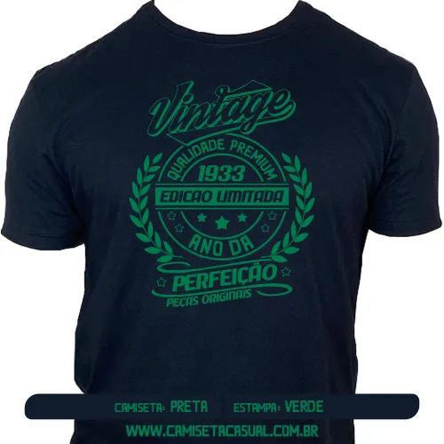 Camiseta Vintage 1933 - Ano da Perfeição