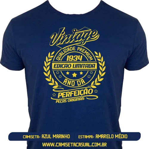 Camiseta Vintage 1934 - Ano da Perfeição