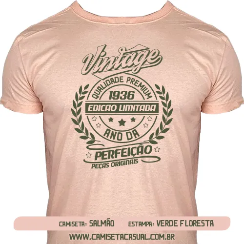 Camiseta Vintage 1936 - Ano da Perfeição