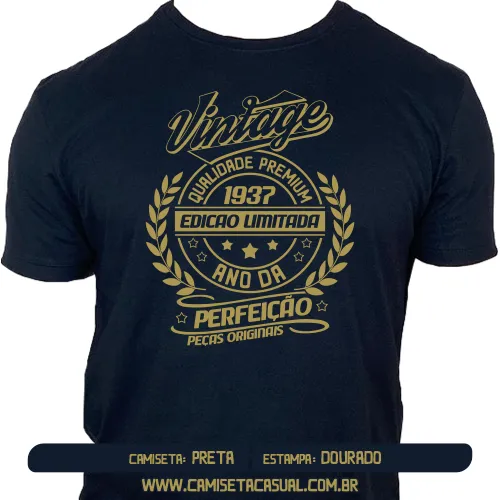 Camiseta Vintage 1937 - Ano da Perfeição