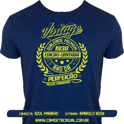 Camiseta Vintage 1938 - Ano da Perfeição
