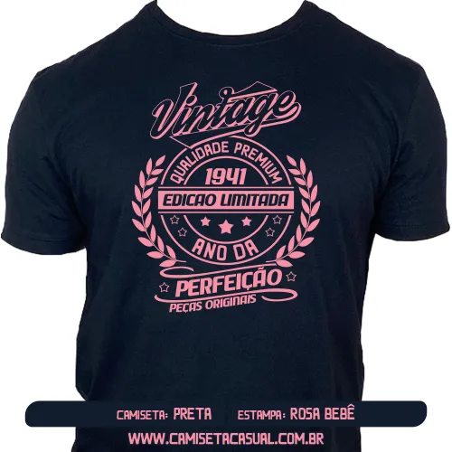 Camiseta Vintage 1941 - Ano da Perfeição