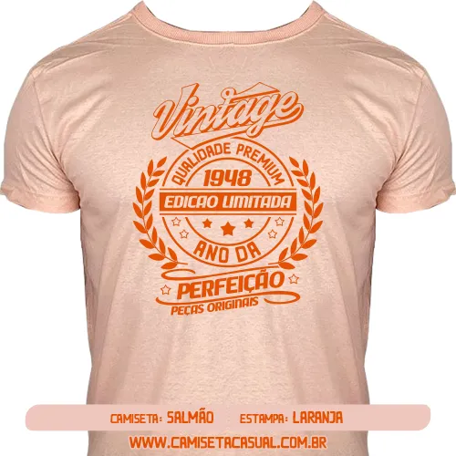 Camiseta Vintage 1948 - Ano da Perfeição