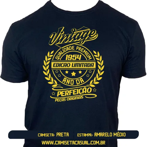 Camiseta Vintage 1954 - Ano da Perfeição