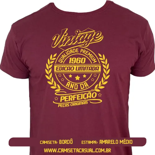 Camiseta Vintage 1960 - Ano da Perfeição