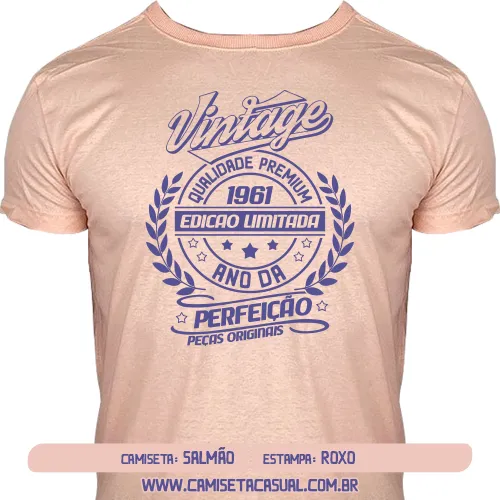 Camiseta Vintage 1961 - Ano da Perfeição