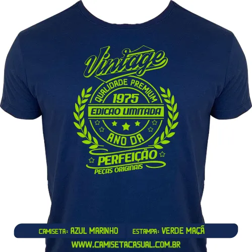Camiseta Vintage 1975 - Ano da Perfeição