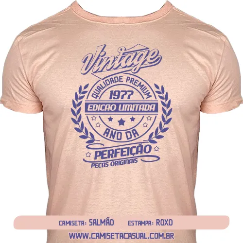 Camiseta Vintage 1977 - Ano da Perfeição