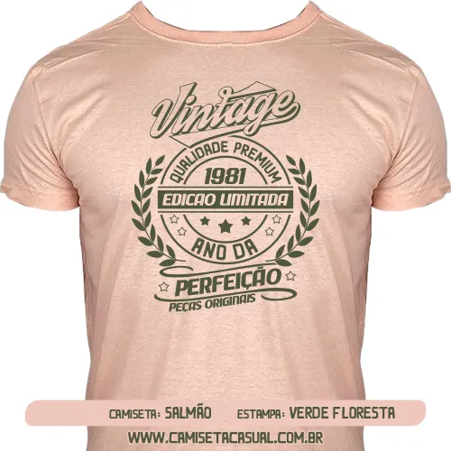Camiseta Vintage 1981 - Ano da Perfeição