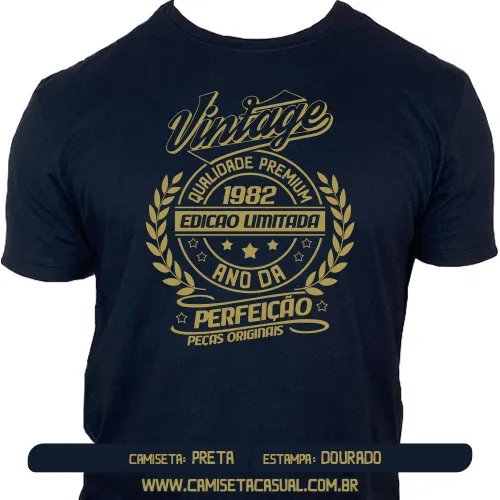 Camiseta Vintage 1982 - Ano da Perfeição