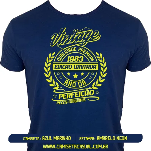Camiseta Vintage 1983 - Ano da Perfeição