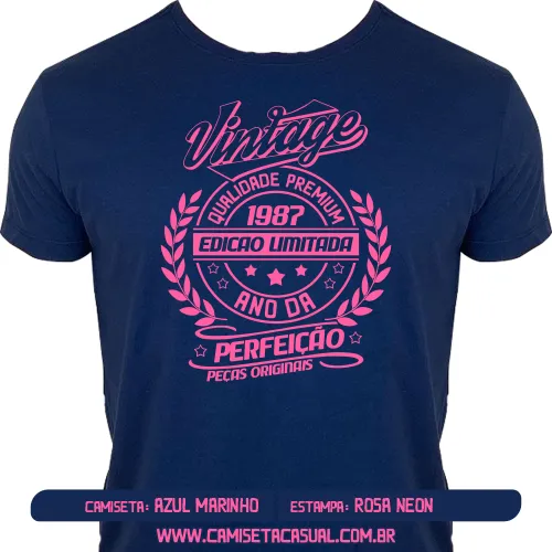 Camiseta Vintage 1987 - Ano da Perfeição