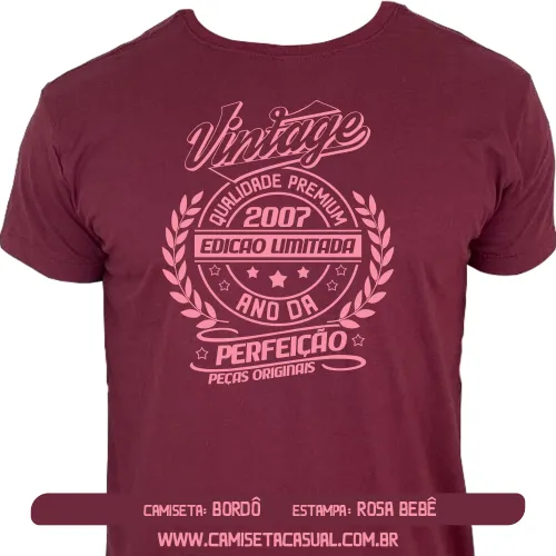 Camiseta Vintage 2007 - Ano da Perfeição