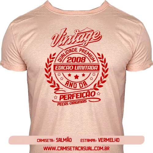 Camiseta Vintage 2008 - Ano da Perfeição