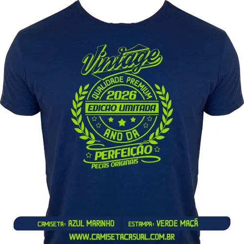 Camiseta Vintage 2026 - Ano da Perfeição